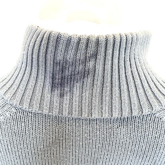 Marissa Webb Blue Turtleneck Sweater MEDIUM Balloon Sleeve Soft Oversized $270 - Picture 10 of 10